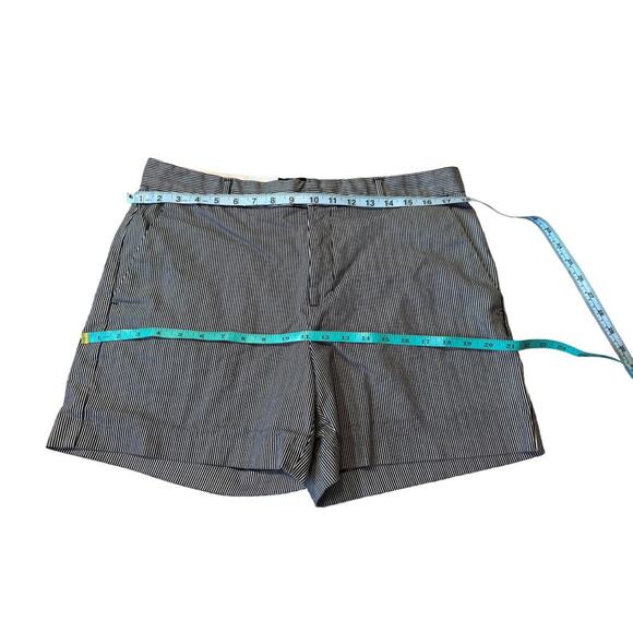 Banana Republic dressy shorts, Women's size 12; Black & White striped - Picture 1 of 5